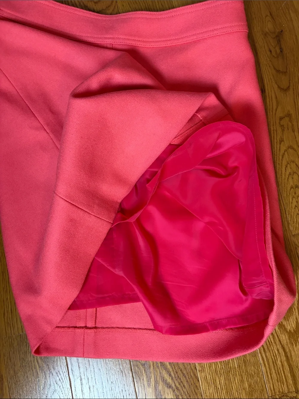 J. Crew Coral Pink Mini Skirt 100% Wool